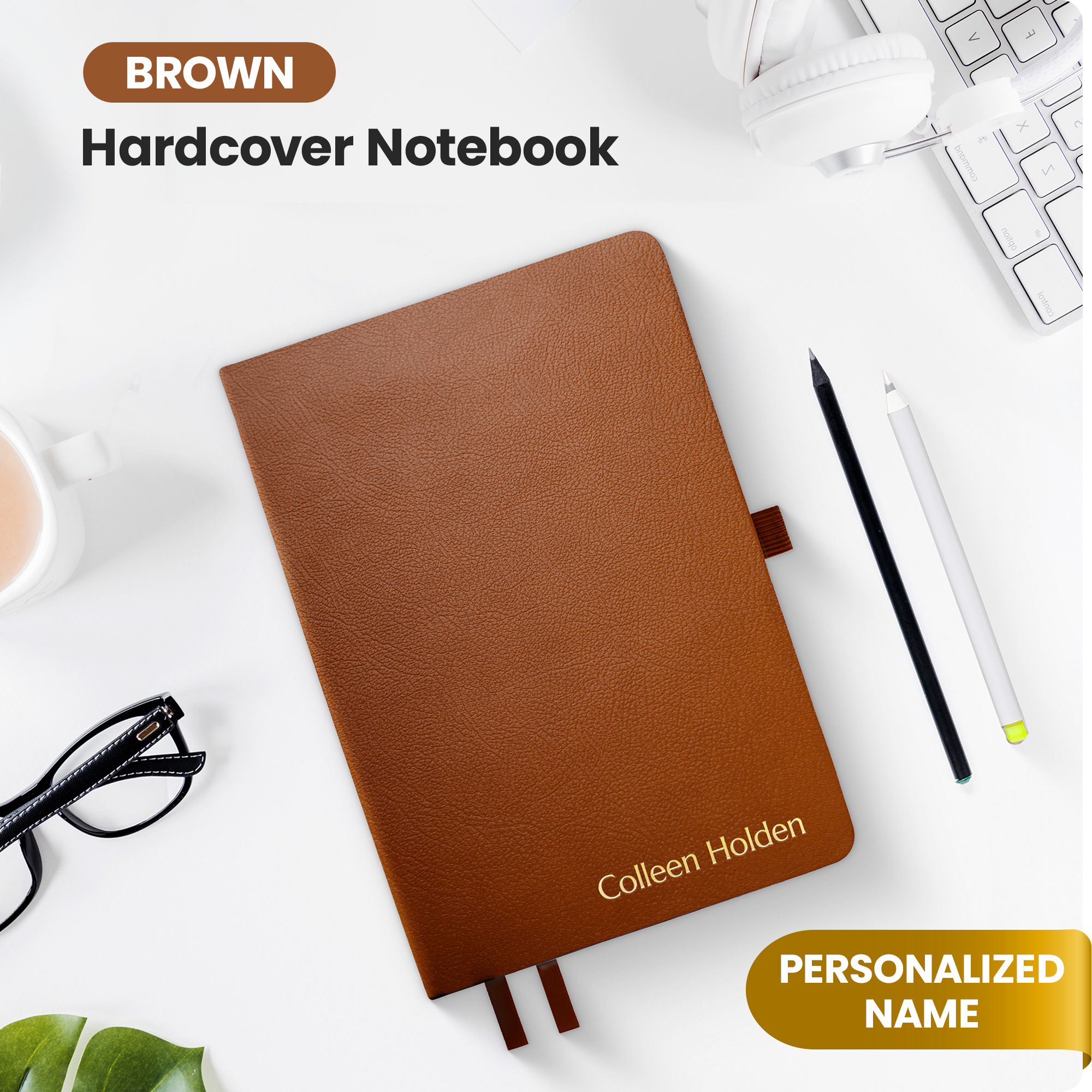 Personalized Journal Notebook - Brown
